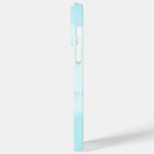 Aquarelle turquoise iPhone 14 pro max coque (Verso / Gauche)