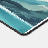 Aquarelle turquoise lacs glaciaires (Coin)