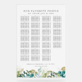 Aquarelle turquoise Mariage botanique (Recto)