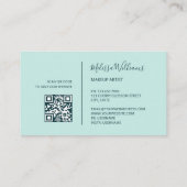 Aquarelle Turquoise Or | Carte de Visite Code QR (Dos)