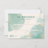 Aquarelle Turquoise Presse Chic Sur Carte D'Affich (Devant)
