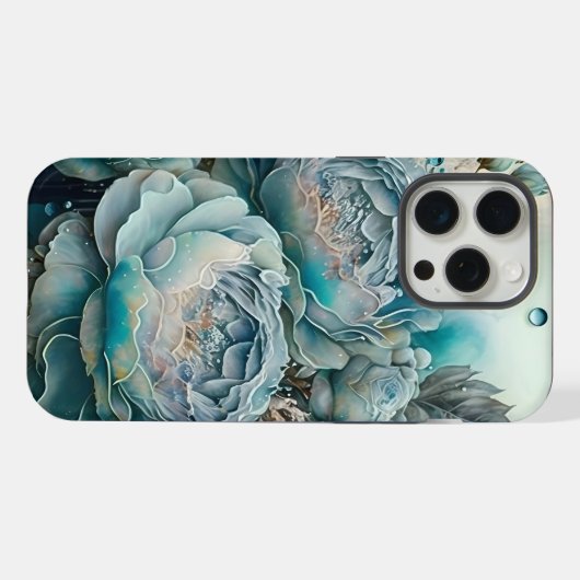 Aquarelle Turquoise Rose (Verso Horizontal)