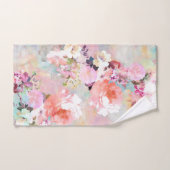 Aquarelle Turquoise rose romantique Motif floral c (Serviette à main)