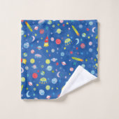 Aquarelle UFO du Motif de l'espace extra-atmosphér (Gant de toilette)