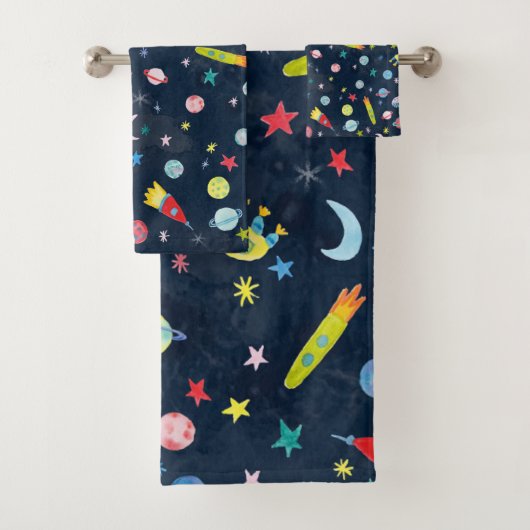 Aquarelle UFO du Motif de l'espace extra-atmosphér (En situation)