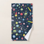 Aquarelle UFO du Motif de l'espace extra-atmosphér (Serviette à main)