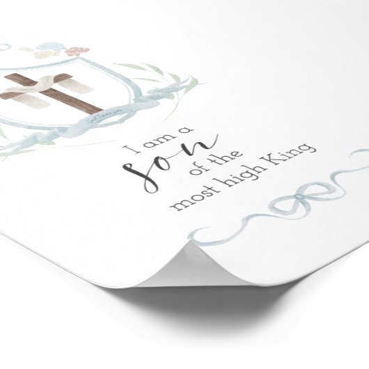 Aquarelle un fils de Dieu avec affiche (Coin)