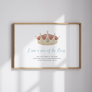 Aquarelle un fils de Dieu avec affiche de la couro