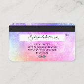 aquarelle unicorne art carte de crédit Style argen (Dos)