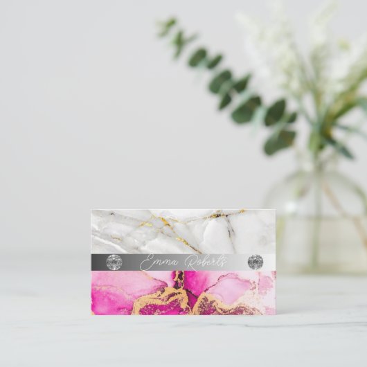 Aquarelle unique Carte de visite moderne (Debout devant)