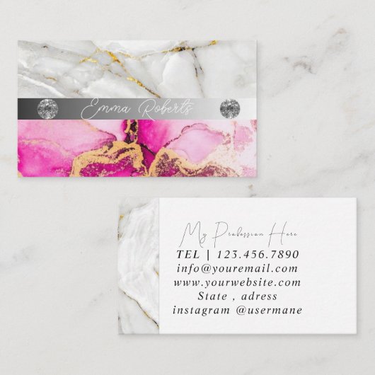 Aquarelle unique Carte de visite moderne (Devant / Derrière)