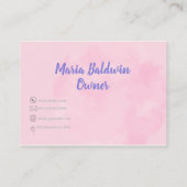 Aquarelle unique Carte de visite moderne (Dos)