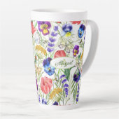 Aquarelle unique colorée Fleurs sauvages Bugs Mug (Angle droit)
