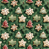 Aquarelle unique Noël Cookies couverture