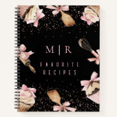 Aquarelle Ustensiles Rose & Cahier de Cupcake (Devant)
