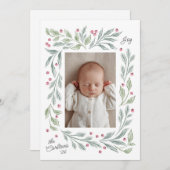 aquarelle vacances feuillage carte de voeux pour b (Devant / Derrière)