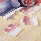 Aquarelle Valentines Pickup Truck Puzzle (Côté)