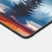 Aquarelle vallées sereines avec fond de montagne (Coin)