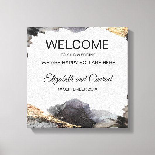 Aquarelle Vanessa toile noir et blanc Imprimer (Recto)