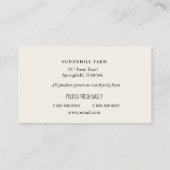 Aquarelle Vegetable sur Carte de visite blanc (Dos)