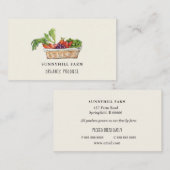 Aquarelle Vegetable sur Carte de visite blanc (Devant / Derrière)