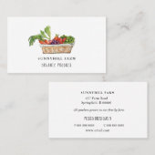 Aquarelle Vegetable sur Carte de visite blanc (Devant / Derrière)