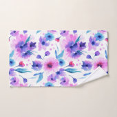 Aquarelle végétale de la marine violette moderne (Serviette à main)