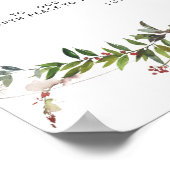 Aquarelle verdoyante Poster de Noël joyeux (Coin)