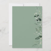 aquarelle verdure baptême invitation (Dos)