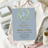 Aquarelle Verdure bébé garçon douche Invitation