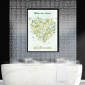 Aquarelle Verdure Botanique Floral Poster Coeur