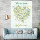 Aquarelle Verdure Botanique Floral Poster Coeur