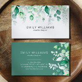 Aquarelle Verdure Carte de visite Floral