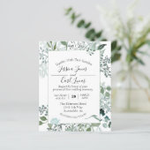 Aquarelle Verdure Feuille Cadre botanique Invitat (Debout devant)