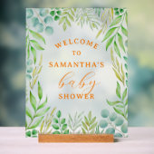 Aquarelle Verdure Foliage Baby shower Bienvenue (Neutre)