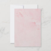 Aquarelle Verdure Marbre rose Mariage RSVP (Dos)