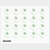 Aquarelle Verdure Mariage Favoriser Stickers (Feuille)