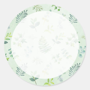 Aquarelle Verdure Mariage Favoriser Stickers