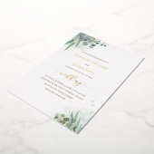 aquarelle verdure mariage Foil Invitation (Rotation)