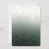 Aquarelle Verdure or nuptiale invitation à la douc (Dos)