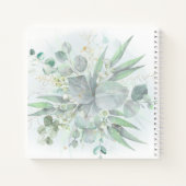 aquarelle verdure | Premier livre d'invité communi (Dos)