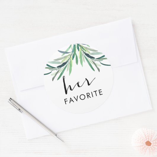 Aquarelle Verdure son autocollant préféré (Enveloppe)