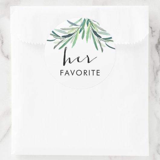 Aquarelle Verdure son autocollant préféré (Sac)