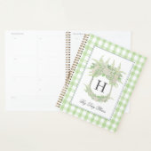 Aquarelle Vert et blanc Hydrangea En vichy Crest (Devant avec enveloppe)