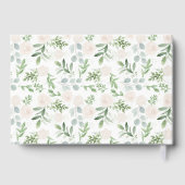 Aquarelle vert et fleurs blanches Mariage (Verso)