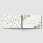 Aquarelle vert et fleurs blanches Mariage (Complet)