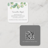 Aquarelle vert Eucalyptus Carte de visite (Devant / Derrière)