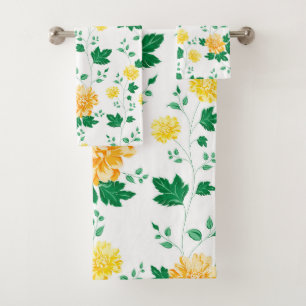 Aquarelle vert jaune moderne Floral