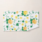 Aquarelle vert jaune moderne Floral      (Serviette à main)