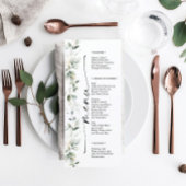 Aquarelle Vert Mariage double face Menu